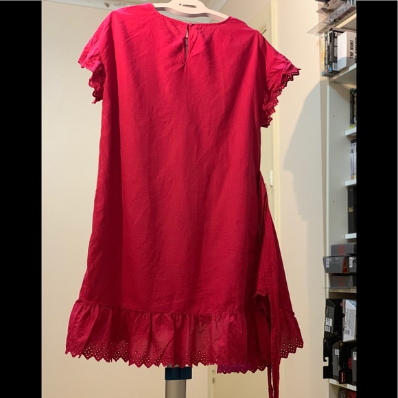 FRENCH CONNECTION HOT PINK WRAP DRESS (Size 8) - Picture 4 of 8